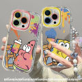 Cute Patrick Star Spongebob Case for Infinix Tecno Spark GO 2024 20C 20 Note 40 Smart 8HD 8Pro Pop 8 Plus Camon 20 Pro Hot 40i 30i 9 Play 40 Pro Luxury Bracelet Make Up Case. 