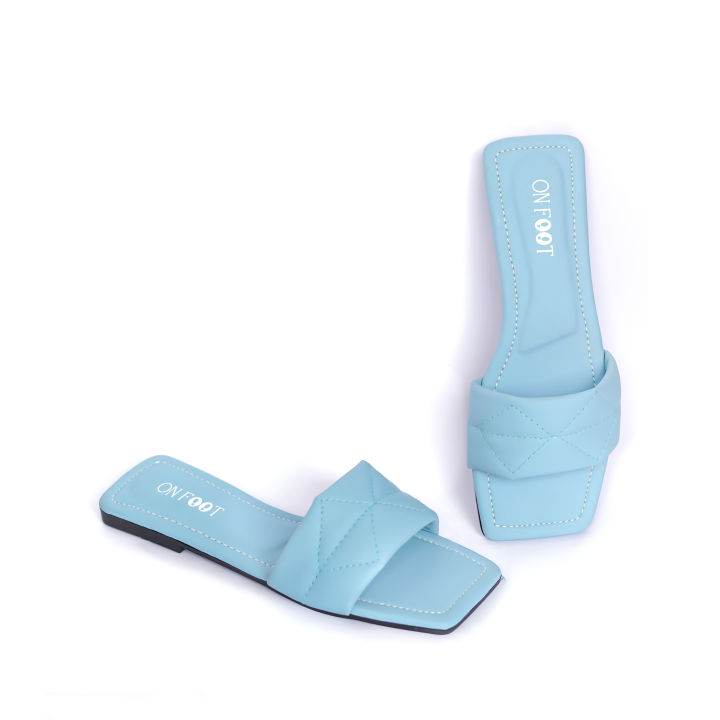 Women's Flat Sandals, Comfortable Rexine Straps, Soft Soles Daraz - Main Image