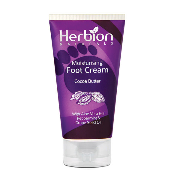 Foot Care Cream | Anti-crack | Natural Blend of Cocoa Butter and Shea Butter | Grape seed Oil softens the skin & Peppermint allows you relaxation | Prevents Dryness and Regenerates dead cells | 100ml Tube | Natural Product By Herbion