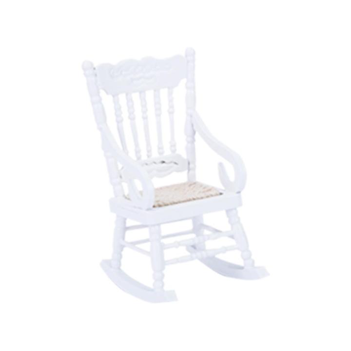 1:12%206pcs%20Mini%20Wooden%20White%20Bedroom%20niture%20Set%20for%20Dollhouse%20-%20Image%204