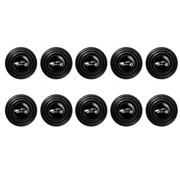 10Pcs Car Door Shock-absorbing Pads Gaskets Black Silicone Silent Pad Stickers for Auto Door Buffer Mat