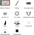 2024 HUION Kamvas 13 (Gen 3) Drawing Tablet with Screen,13.3" Full-laminated Art Tablet with Anti-sparkle Canvas Glass, 99% sRGB, PenTech 4.0, 16384 Pen Pressure, Dual Dial for PC, Mac, Android, Black. 