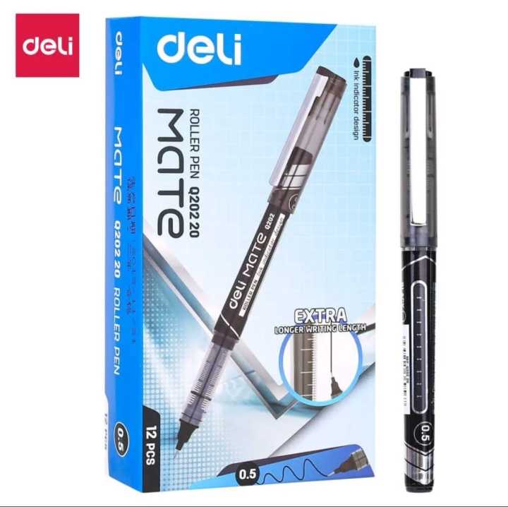 Deli Mate Roller Pen 0.5mm Pack of 1 pc / Black and Blue available