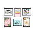 6 PCS 5x7 inches Picture Frame with Glass front, Collage set Photo frame set Display in Bedroom, Living room. 