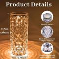 Crystal Diamond Lamp 16 Colors Changing with Remote Control USB Rechargeable Rose Light | Fancy Table Lamps for Home Decoration Gifts | For Drawing Room Corner / Floor & Bedroom Lampshade. 
