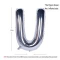 Silver 16 Inches Foil Balloons Alphabet And Numbers Price is Per Piece Customized A TO Z and Digits 0 to 9. 