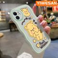 YIWESAN For VIVO Y81 Case Cartoon Baby Winnie the Pooh Colorful Lovely Cream Wave Border Soft Clear Shockproof Phone Cases Creative Camera Transparent Casing Simple Silicone Protective Cover. 