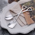 2Pcs Shovel Spoons Stainless Steel Spoon Reusable Dessert Spoons for Coffee Tea Ice Cream Fruit Sugar Cake. 