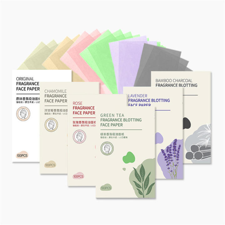 Portable Facial blotting paper High-absorbency Individually packed Compact size Oil absorbing sheets 100 pieces Fragrance-free