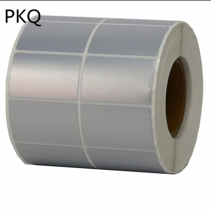 Matte Silver Sticker PET Label Barcode Label Suitable for Thermal Transfer Printer Need Full Resin Carbon Belt