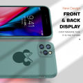 Hontinga for OPPO A54 2021 Case Cartoon Disney Minnie Mickey Phone Case Original Soft Square Edge Silicone Cases Full Lens Cover Shockproof Protection Case. 