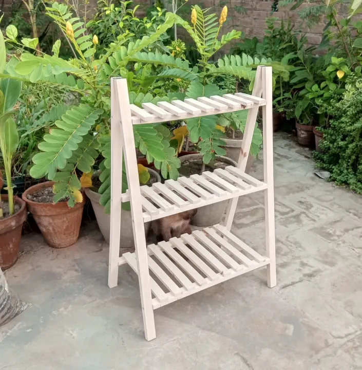 Wooden%20Plant%20Stand%202%20Tier%20Foldable%20Flower%20Pot%20Display%20Shelf%20Rack%20Solid%20Wood%20Floor%20Two-layer%20Storage%20Balcony%20Folding%20Flower%20Stand%20-%20Image%202