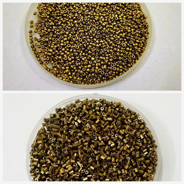 Pack%20of%202%20Tola%20(%20Tola%20each%20)%202mm%20Glass%20Round%20&%20Cut%20Beads,%20Copper%20Colors,%20Pony%20Beads.%20-%20Image%202