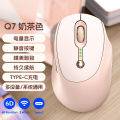 T - Wolf Ray Wolf Q7 Wireless Mouse Dual-Mode Charging Mute Office Cute Pink Usb Bluetooth Mouse Private Mould. 