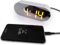 D i g i t a l A l a r m C l o c k,  No Ticking, Easy Operation, Snooze Function and Loud Alarm, Brightness Control, Large LED Display, 12 or 24 Hour Formats, 2 x USB Power Supply Ports. 