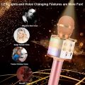WS858L Wireless Bluetooth Musical Microphone, with Record Rose Gold. 