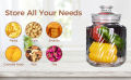 Glass Jar - 2200ml Big Size Food Storage Containers - Tea Coffee & Grocery Jar - Mason Jars - Jars for Kitchen - Sugar Container Pickle jar for Cookie with Airtight for Dried Masala - Kitchen & Dining Kitchen Storage & Accessories Kitchen Canisters & Jars. 