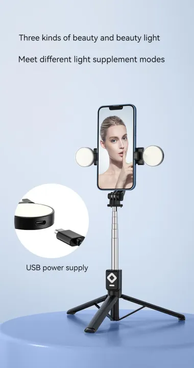 4in1%20B11S%20Selfie%20stick%20110%20CM%20Tripod%20Chargeable%20Bluetooth%203%20Colors%20Light%20for%20Tiktok%20Youtube%20Videos%20Photography%20and%20Vlogging%20-%20Image%206