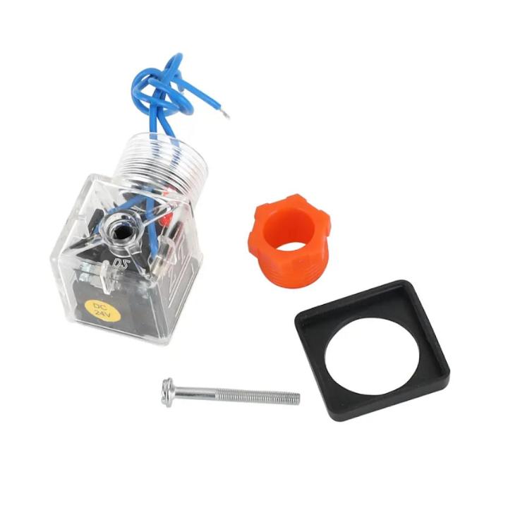 1Pcs Solenoid Coil Plug Hydraulic Valve Transparent Voltage With Indication Light Waterproof And Dustproof Universal Accessories 12VDC 24VDC 220VAC
