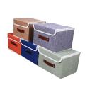 Simple fabric storage box with lid, student dormitory, household finishing artifact, clothes, sundries, foldable storage box. 