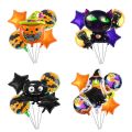5pcs Halloween Balloons Pumpkin Ghost Bat Foil Balloon 18inch Star Round Helium Globos Halloween Birthday Party Decortion Ball. 