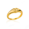 Hollow Heart Sunflower Rings For Women Vintage Gold Plated Stainless Steel Ring Wedding Couple Rings Aesthetic Jewelry Bague. 