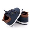 Fashion Brand Newborn Baby Boy Crib Shoes Soft Sole Boots Infant Anti-slip Sneaker Solid Trainer for 1 Year Old 0-18 Months Gift. 