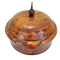 Natural Wooden Hotpot with Steel and Brass work | Premium Handmade Wooden Kitchenware for Dining & Home Decor |  Handcrafted Wooden Hotpot with Traditional Design | Wooden Soup Pot for Kitchen Decor |  Wooden hotpotSet with Brass Work | Hadi Wood Crafts. 