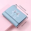 New Women Wallet Cute Cat Short Wallet Leather Small Purse Girls Money Bag Card Holder Ladies Female Hasp. 