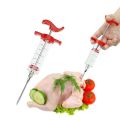 Portable Meat Injector Syringe for BBQ Grill, Premium Portable Turkey Injector Kit for Smoker, Marinades Injector for Meats with 1oz Large Capacity. 