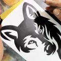 New trending wolf sticker for bike chain cover | jfr | jfr sticker zone | bumper sticker and decals. 