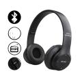 P47 Foldable Bluetooth Wireless Headphones with Built-in Microphone, FM Radio, TF Card Support, for PC, TV, Smartphones, Tablets - New. 