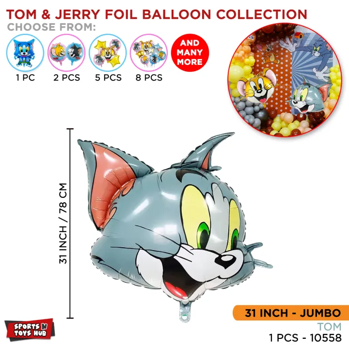 Tom & Jerry Foill Ballloon Collection, Cat & Mouse shape Disney Cartoon For Happy Birthday, Baby Shower, HBD Foil Balloon Celebrations, Supplies Parties, Opening Ceremony Decor, Events Organizer, Gardens Party Decor Supply : uNfkoyZ1
