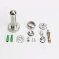 Silver Stainless Steel Door Stopper Soft-Catch Magnetic Door Stop In Brushed Satin Nickel Wall Mount By Lizavo. 