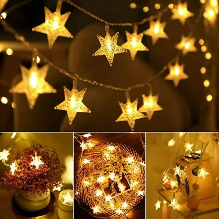 Led Star Fairy Light Battery Opertaed, Star String Light 20 Star in 1 String For Wedding, Christmas decor, Home Decor