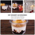 HOMEMAXS Disposable Cake Cups Dessert Ice Cream Plastic Cups Salad Cups with Lids Jelly Yogurt Mousse Sauce Condiment Container Baking Cup Food Container. 