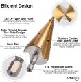 High Speed Steel Titanium Step Drill Bits, 4-12/20 / 32mm, HSS Step Cone Drill Bit, Pack Of 3 Sizes Also available.. 