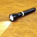 Original Geepas Rechargeable LED Flashlight 287mm- Hyper Bright White with 4-5 Hours Working & 2500mAh Battery | Ideal for Patrolling, Trekking, Emergency Power Cut ( 2 Years Warranty ). 