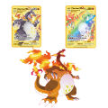 New 10000 Point Arceus Vmax Pokemon Card Metal DIY Card Charizard Gold Limited Edition Gift Game Collector Card for Kids. 