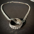 Stainless Steel Chain Ring Necklace For Men/ Boys. 