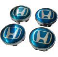 SET OF 4 Honda Logo Car Wheel Center Caps Premium Quality 5.72 cm - 2.25 Inches Blue. 
