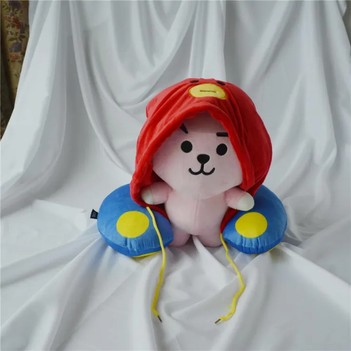 BTS%20Cartoon%20Hooded%20U-Shape%20Neck%20Cushion%20BT21%20Velvet%20Travel%20Pillow%20-%20Image%203