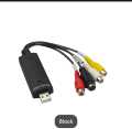 A.M Easycap USB 2.0 Easy Cap Video TV DVD VHS DVR Capture Adapter Easier Cap USB Video Capture Device Support Win10. 