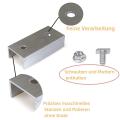 Aluminium Material Photovoltaic Rails Rail Connector Solar Module Rail Connector for Mounting Photovoltaic Mounting Rail Pack of 2. 