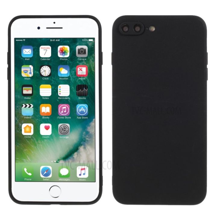 iPhone 7 Plus AirBag anti shock Drop Resistance Matte Black Back Cover Case Flexible and Soft With Camera Protection Bump