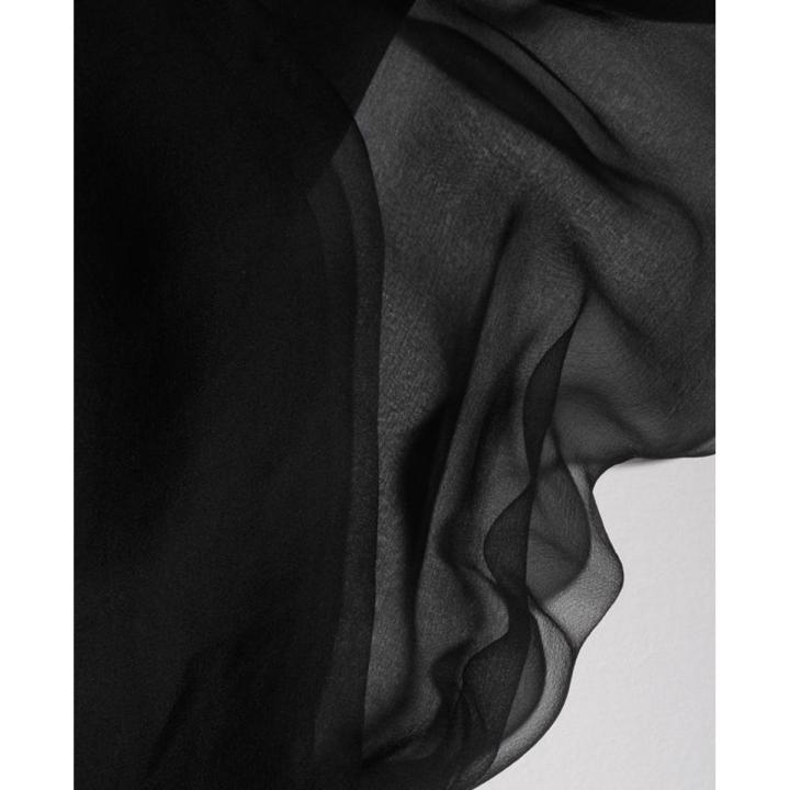 Inayat Arts Crinkle Chiffon Plain in Black | mainly used for dupattas and kameez.