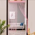 Pink Heart Line Tassel Door Curtain - 200x100cm Polyester. 