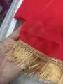 Red Saifoon Dupatta With Fancy Kiran Lace by Roop Mahal Online Store. 