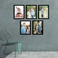 Photo Frame set of 5 Black Photo Frames for Home and Office decoration (Photo Size 8 x 12 Inches). 