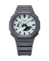Casio G Shock GA 2100 Series Mens Shock Resistance/Carbon Core Guard Structure Round Grey Carbon/Bio-Based Resin Case Analog-Digital World Time, Stop Watch, Timer, Alarm, LED Light, Calendar, Multi-Function Grey Bio-Based Resin Strap Watch-GA-2100HD-8ADR. 